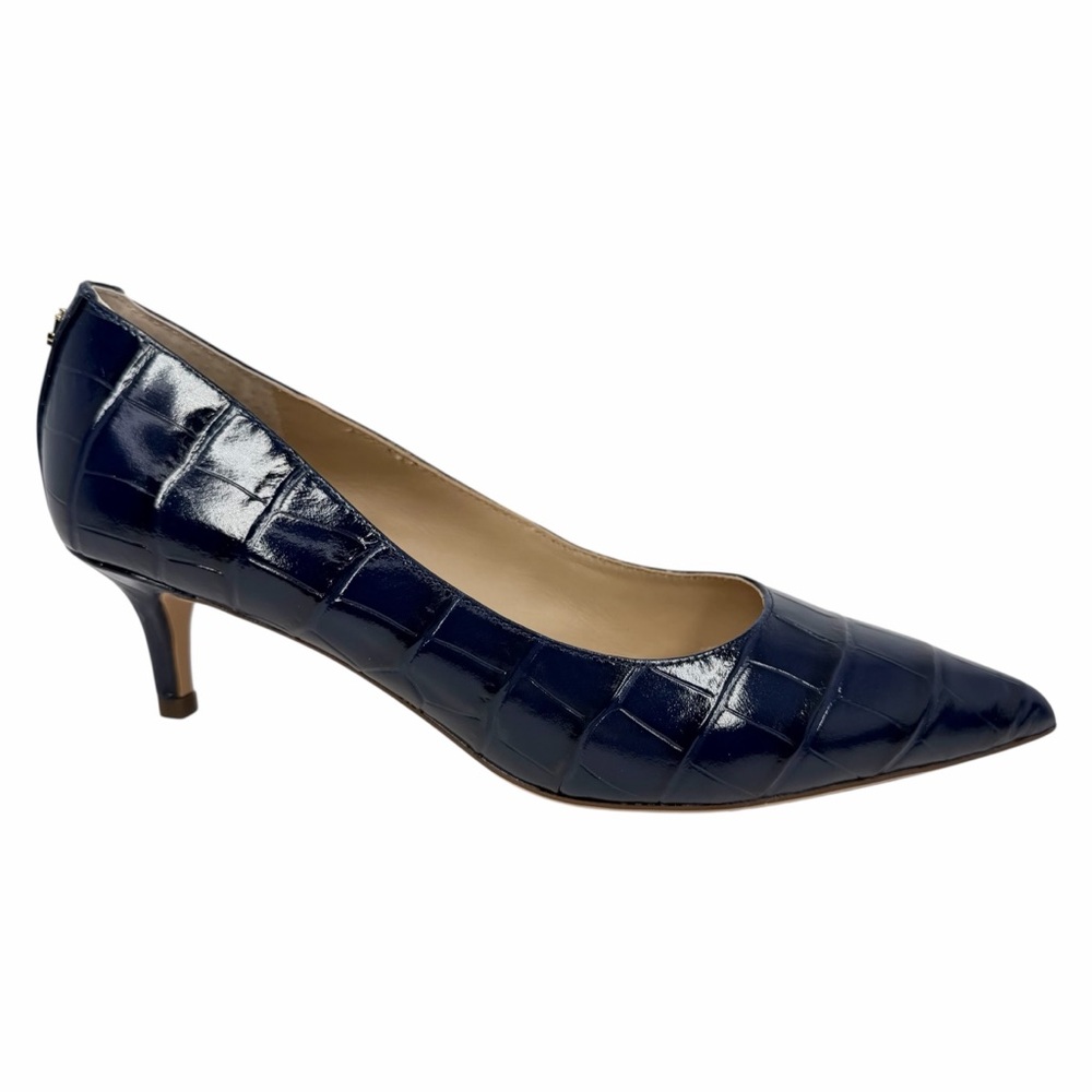 Lauren Ralph Lauren Women's Adrienne Slip-On Pumps Navy Croc 6B